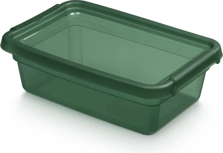BASESTORE laikymo plastikinė dėžutė su dangteliu ir spaustukais 3 l PINE