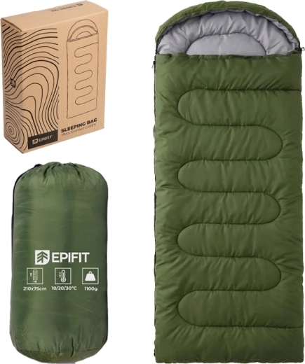 TRAIL10 Sleeping Bag, Khaki Green