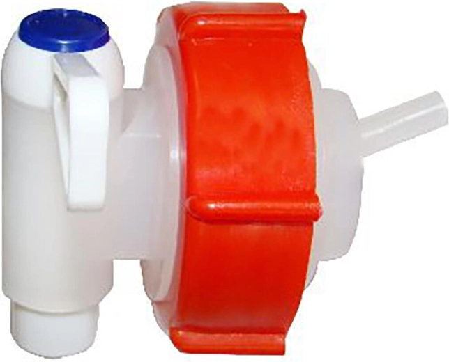 Uždarymas su išleidimo čiaupu kanistrams 15–25 l ir SDH 40–50 l dviangiams statinėms, plastikas