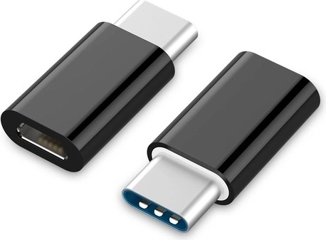 USB-C į microUSB (F) adapteris, juodas