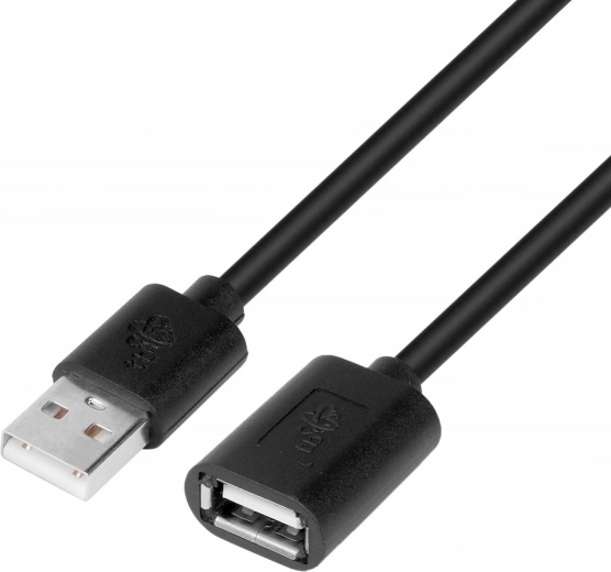 USB prailginimo kabelis 1,8 m juodas