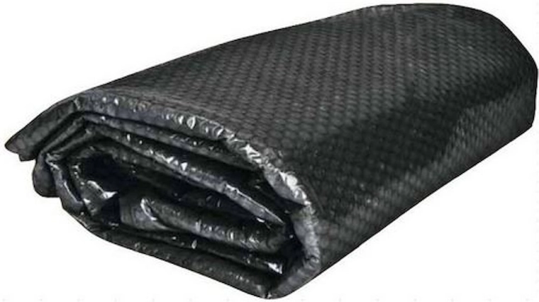 Black solar pool cover for pools with a 3.6 m water-surface diameter