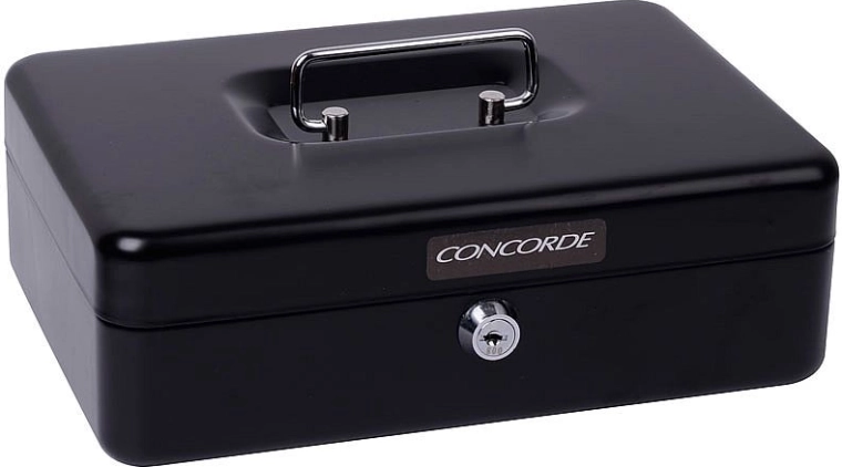 Metalinė pinigų dėžutė CONCORDE juoda