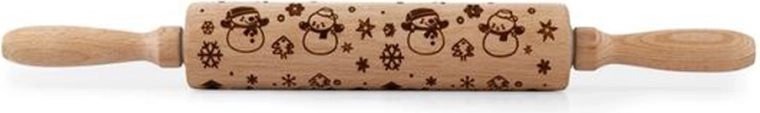 Wooden Embossed Rolling Pin TORO Snowman 19 cm