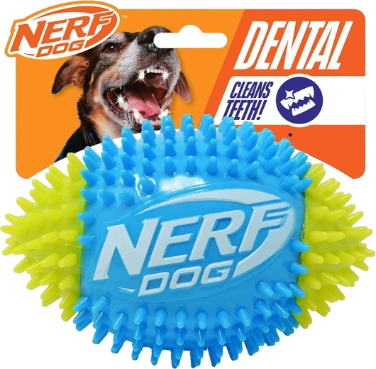 Nerf Dog cypsiantis futbolo kamuolys su spygliais 15 cm