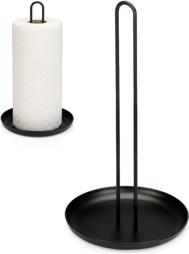 Metal paper towel holder stand Vilde black 32.5 cm - 1 piece