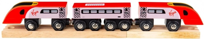 Bigjigs Rail Virgin Pendolino – medinis traukinio rinkinys