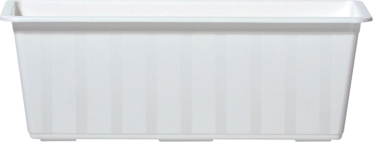 Plastic balcony planter 100 cm AGRO – white