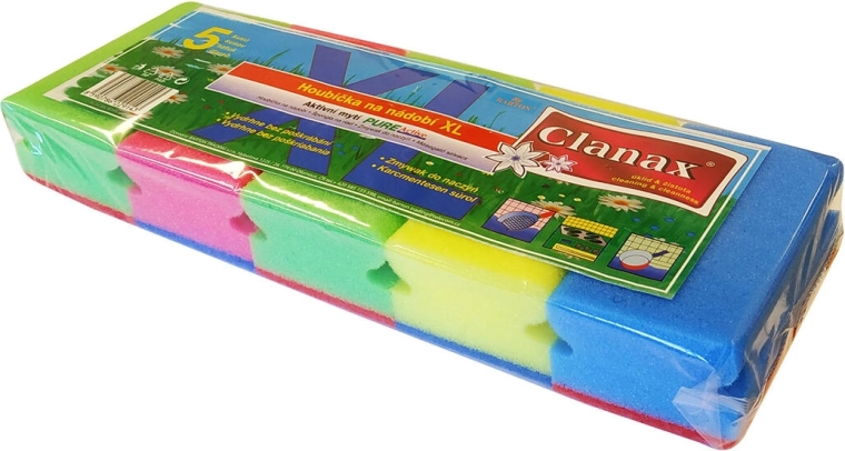 Formuota indų plovimo kempinėlė XXL 12 × 7 × 4,5 cm, 5 vnt.