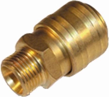 Quick connector with 1/2" male thread, brass