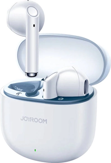 Belaidės į ausis įdedamos „Joyroom JR-PB2“ tikros belaidės ausinės, baltos
