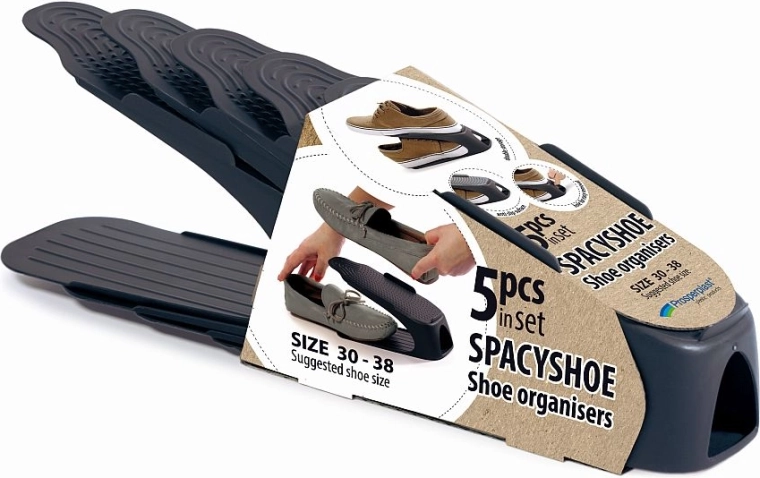 Batų organizatorių rinkinys antracito spalvos 5 vnt. PROSPERPLAST (dydis 30–38)
