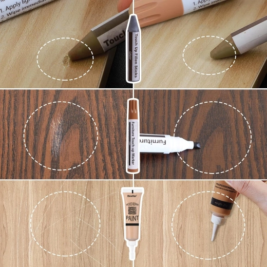 Precise touch-up: markers, waxes and paints depending on the type of damage