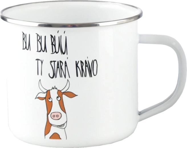 White enamel mug “Boo, boo…” 500 ml