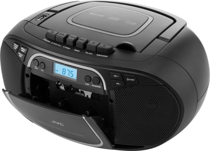 Cassette deck and FM radio with station memory