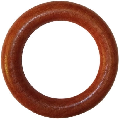 Wooden hanging rings with hook, cherry (10 pcs)