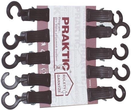 Segtukas audiniui tvirtinti, plastikinis, rudas (pakuotė 10 vnt.)