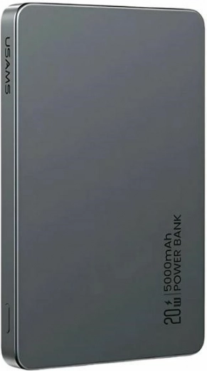 Magnetic Power Bank 5000 mAh 20W with MagSafe and PD, Gray