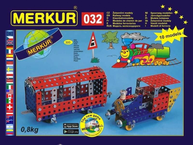Merkur Building Set 032 – Railway Models, 10 Models, 300 Pieces