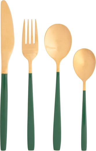 Stalo įrankių rinkinys NOBLE GOLD GREEN 24 vnt. dovanų dėžutėje