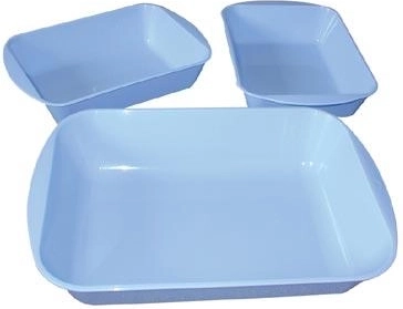 Set of Coating Bowls, Plastic, Mixed Colors, 3 Pieces