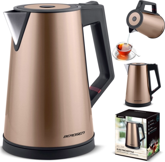 Electric Kettle 1.7 L BERDSEN copper with KeepWarm function