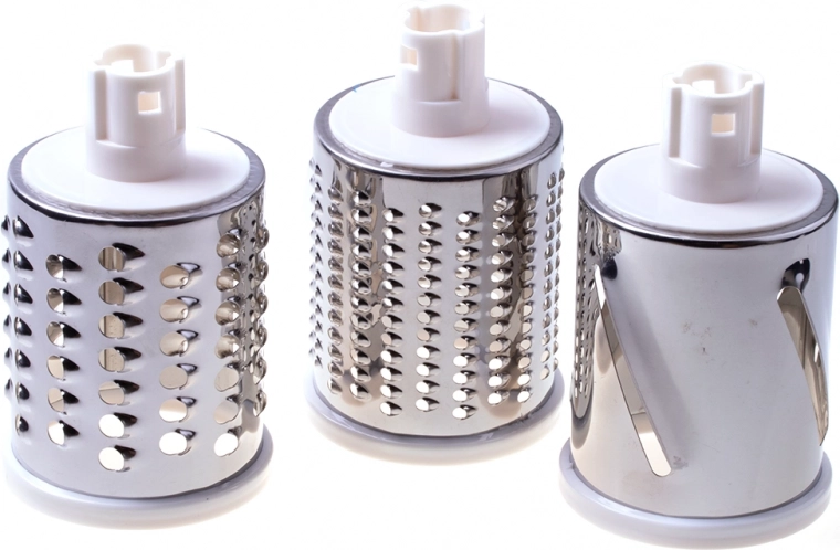 Trys keičiami būgnai pjaustymui ir tarkavimui