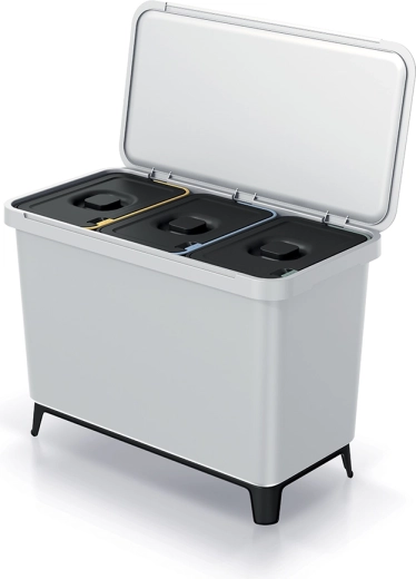 Atliekų rūšiavimo šiukšliadėžė Prosperplast Systema 3×10 l, tvirtinama ant sienos arba pastatoma