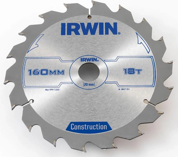 Saw Blade 160 mm, 18 Teeth, Thin Kerf IRWIN