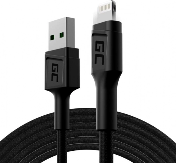 USB Lightning kabelis 200 cm su LED apšvietimu