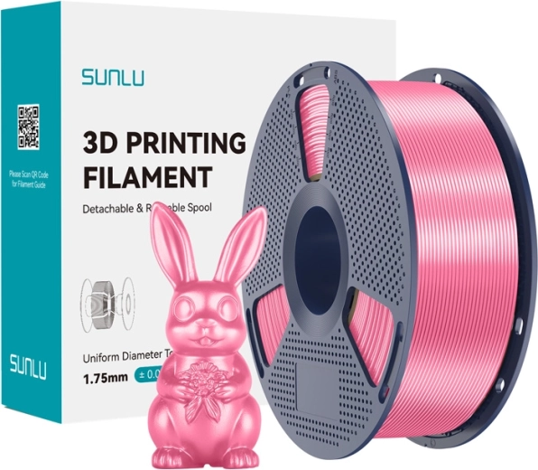 Sunlu PLA+ Silk gija (filamentas) – rožinis