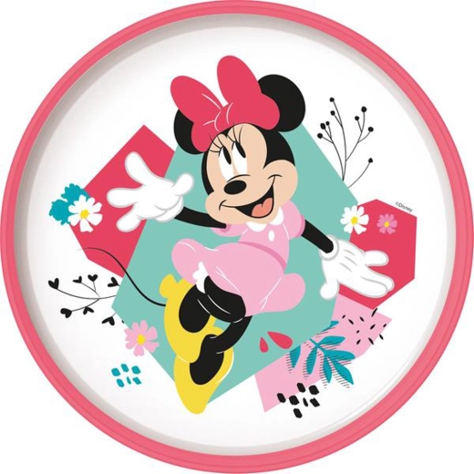 Plastikinė lėkštė su neslystančiu dugnu MINNIE 19,5 cm