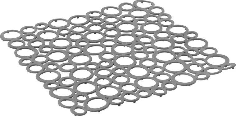 Soft bubble sink mat 29 × 29 cm, grey