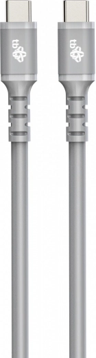 Silikoninis USB C – USB C laidas 1 m, pilkas