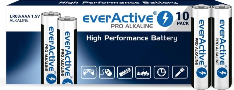 Šarminės baterijos EVERACTIVE pro alkaline AAA (LR03)