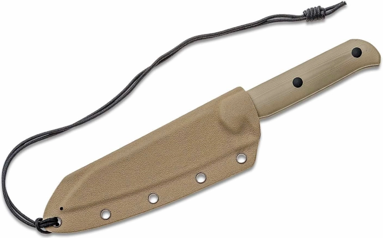 Safe carry thanks to the Kydex sheath and lanyard
