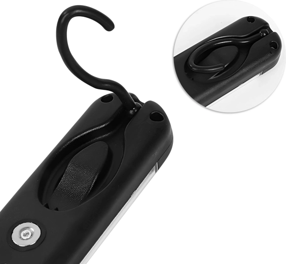 Magnet and 360° rotating hook for convenient mounting