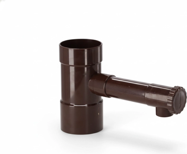 Brown rainwater diverter 80 mm
