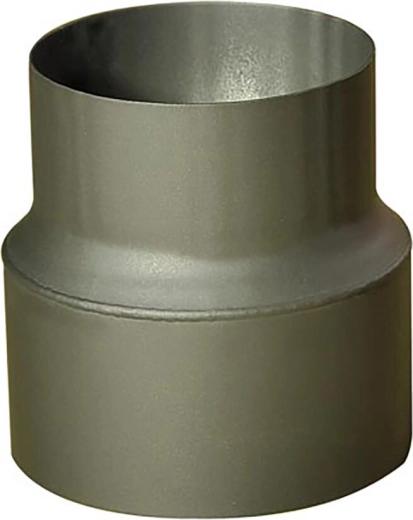 Smoke pipe reducer 200/160 mm, black, wall thickness 1.5 mm