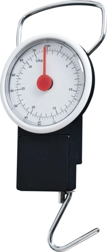 Mechaninės bagažo svarstyklės su matavimo juosta 32 kg