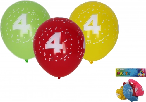 Balionai 30 cm su skaičiumi 4 – 5 vnt. rinkinys