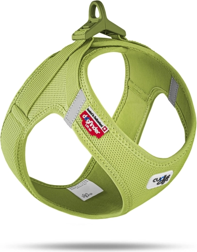 Curli air-mesh petnešos šunims su sagtimi, laimo spalvos, dydis L (8–13 kg)