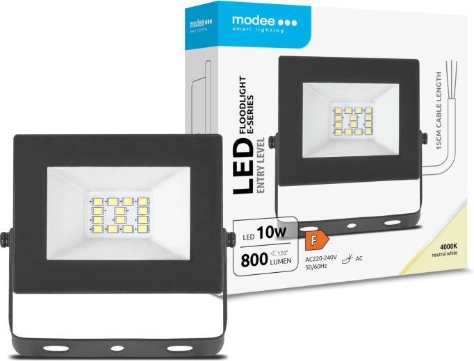 LED prožektorius Modee E‑Series Slim 10 W, 800 lm, 120°, neutrali balta 4000 K