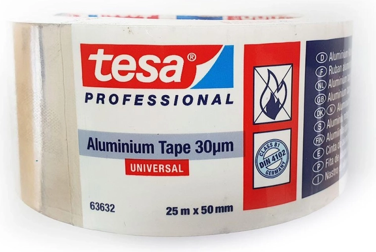 Aliuminio lipni juosta TESA 50 mm × 25 m, sidabrinė