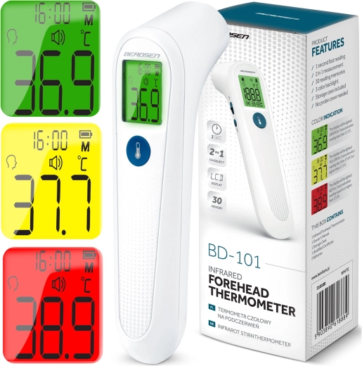 Bekontaktis infraraudonųjų spindulių termometras Berdsen BD-101
