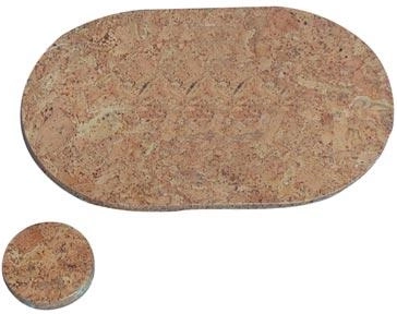 Kamštiniai apvalūs padėkliukai 10 cm, lygūs (6 vnt.)