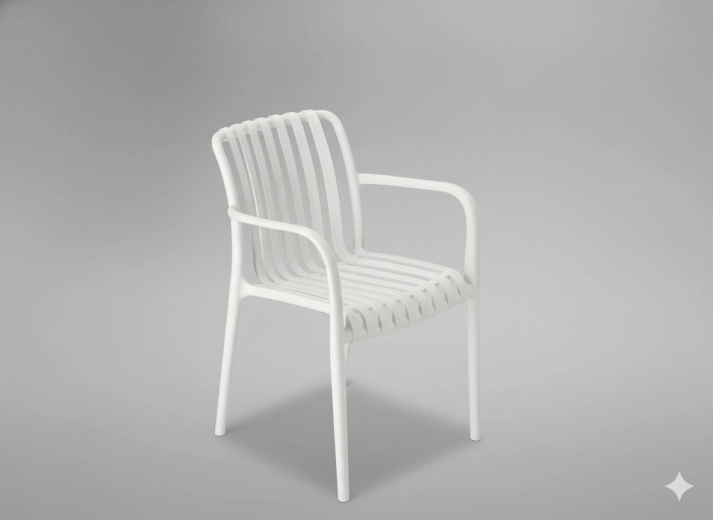 Garden chair white 45.5 × 57 × 81 cm