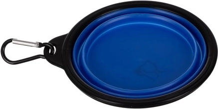 Kelioninis silikoninis dubenėlis 350 ml su karabinu