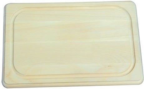 Beech wood meat cutting board with groove 45 × 30 × 1.9 cm