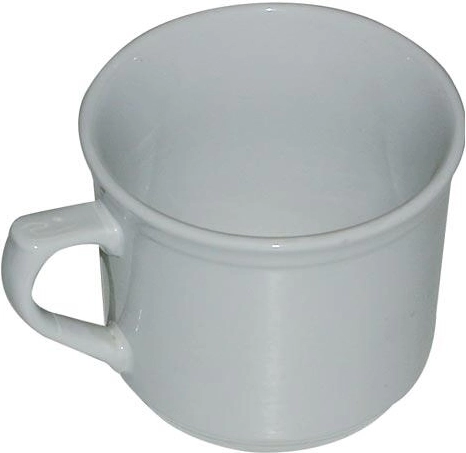 Keraminis puodelis „varák“ 620 ml, be dekoro, baltas
